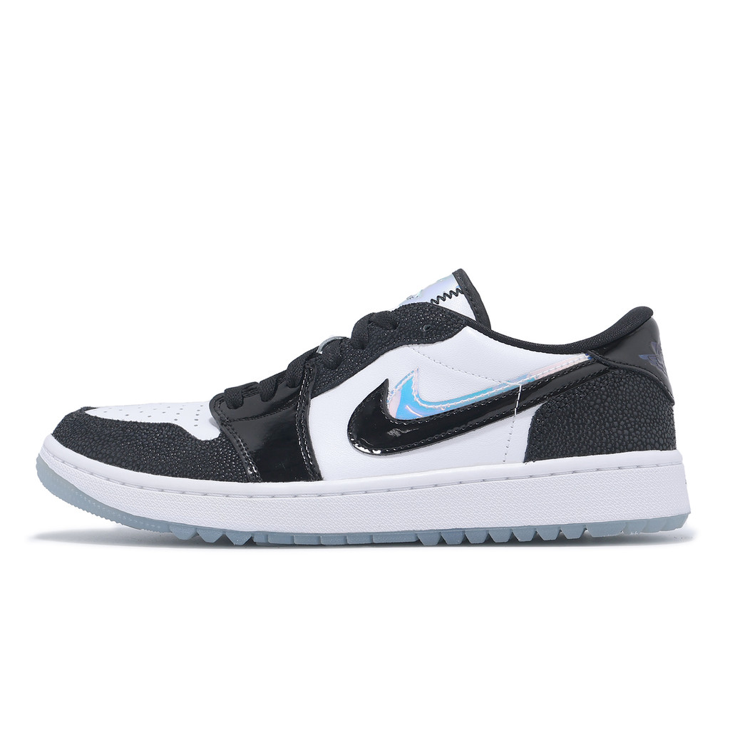 Nike 高爾夫球鞋 Air Jordan 1 Low Golf 男女鞋 黑 白 炫彩 [ACS] FZ4159-100