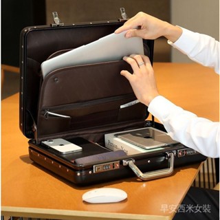 椿町 高階密碼箱 商務手提箱18吋 裝錢箱 筆電收納箱 鋁框工具箱 公文箱 保險箱18吋公事箱男 小型行李箱