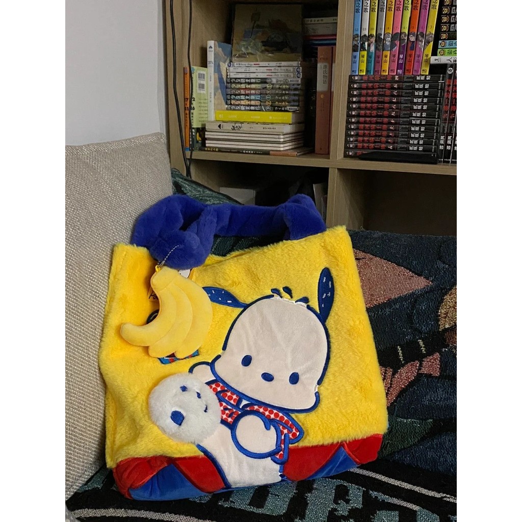 台灣出貨💕帕恰狗單肩包 可爱卡通 卡通單肩包  帕恰狗 毛绒手提包 单肩包 毛絨挎包 女生挎包 學生挎包