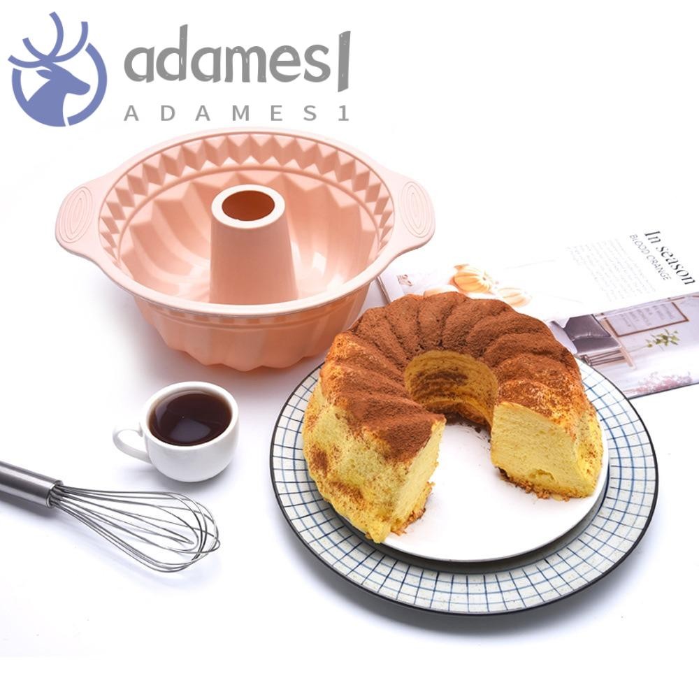 ADAMES蛋糕模具,圓形的耐熱夏洛特蛋糕盤,DIY易於脫模帶手柄矽酮麵包黴菌糕點