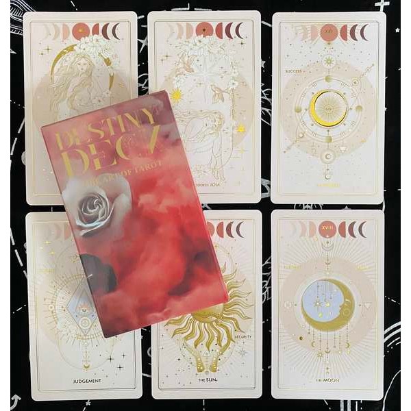 塔羅牌卡 偉特塔羅牌 包郵 Destiny Deck The Art of Tarot 命運英文卡牌12x7cm燙金