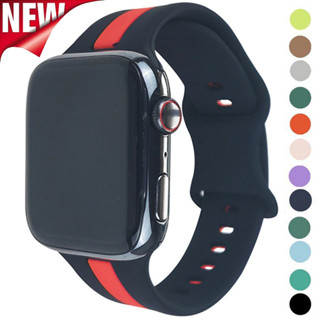適用於蘋果手錶的運動錶帶軟矽膠 46mm 49mm 45mm 41mm 42mm 44mm 40mm 38mm Iwat