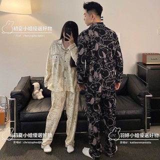 🔥臺灣出貨🔥情侶睡衣一男一女2025春秋季新款卡通長袖史努比套裝可外穿家居服禮