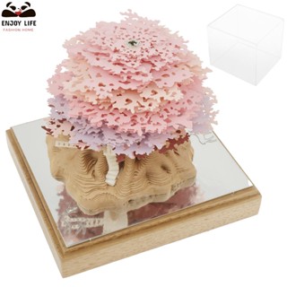 3d 記事本樹屋 3D 記事本裝飾 3D 便箋本便攜式 3D 記事本藝術 3D 便箋帶亞克力封面 SHOPSBC3318