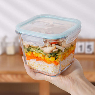 希樂扣玻璃湯碗飯盒微波爐加熱湯杯上班族帶飯餐盒便攜水果便當盒