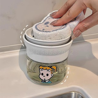 洗潔精按壓器 起泡器 家用廚房 洗滌劑分裝瓶 肥皂置物盒 大容量收納瓶起泡器 洗碗神器kkk58582002
