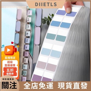 莫蘭迪學生分類書寫索引貼標籤貼紙便利貼彩色熒光貼書籤紙引索貼