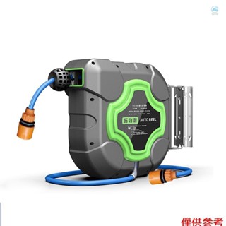 crtw 自動伸縮軟管捲盤洗車花園灌溉水管架壁掛式高壓水管滾筒水管