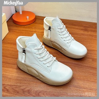 【 mickeyyaa服飾舘】2025春季小白鞋新款韓版ins女學生厚底增高運動闆鞋休閒鞋ZY5898