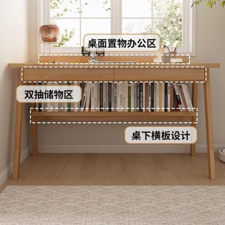 免運 小戶型經濟款實木電腦桌傢用客廳臥室學生學習寫字桌簡約風辦公桌