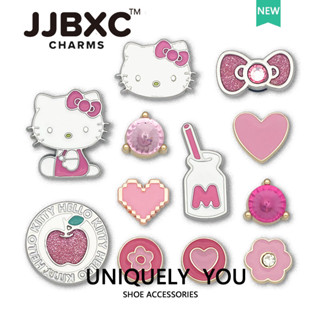 JJBXC 洞洞鞋 鞋釦 金屬鞋花 鞋配飾 鑽石 愛心 DIY時尚鞋附件 適用於c