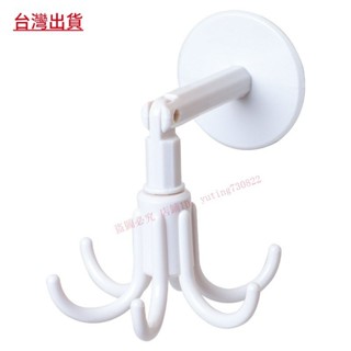 臺灣出貨/廚房掛鈎免打孔壁掛置物架多功能可伸縮旋轉收納廚具用品鍋剷勺子/滿99出貨