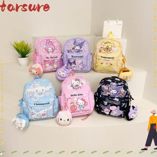 TARSURE 三麗鷗揹包,Hello Kitty 卡通兒童書包,大容量肉桂卷帶零錢包書包