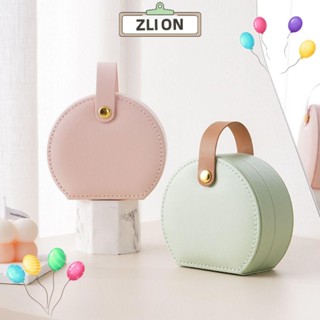 ZLION1首飾收納盒,迷你便攜式珠寶收納盒,皮革耳環項鍊收納工具