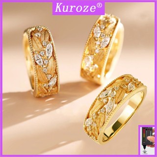 Kuroze 復古高階月桂冠鑽石耳環