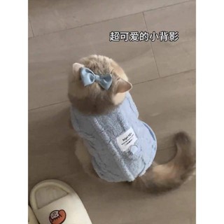【樂樂寵物】 可愛貓咪衣服秋冬毛絨絨棉衣保暖防掉毛布偶博美小型狗狗寵物背心 臺灣出貨