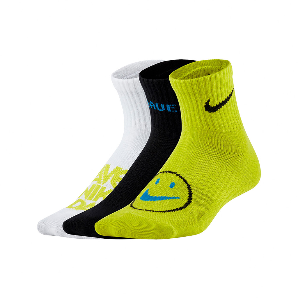 Nike 襪子 Everyday Lightweight 大童 女款 三雙入 短襪 [ACS] CU8129-904