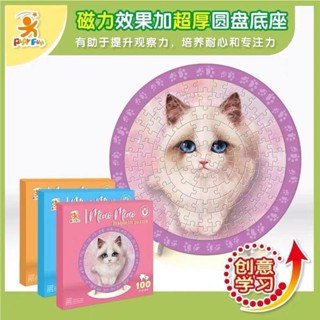 貓咪磁力拼圖成人學生玩具女孩益智動手磁力貼公主貓兒童禮物貓磁力拼圖成人學生玩具女孩益智20250331