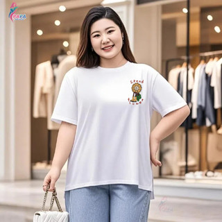 【現貨】【300斤】臺灣出貨M-6XL花卉印花圓領短袖上衣韓版簡約慵懶風寬鬆透氣T恤夏季衣服性價比爆款 M0062C