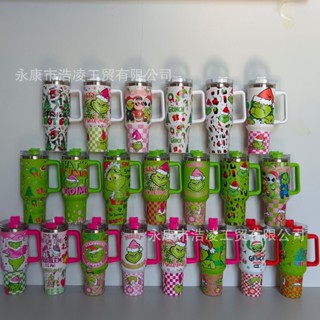 官方新款正品🔥秒出[急速出貨]高大上家居精品 跨境熱銷新款 格林奇 40oz冰霸杯 304不銹鋼 保溫杯 帶吸管 汽車杯