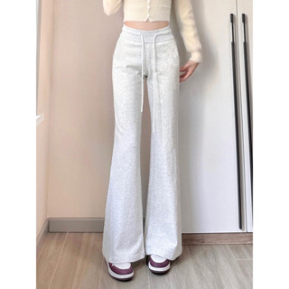 《現貨下單》【店鋪熱銷】美式微喇褲女2025春季新款高腰緊身垂墜感顯瘦百搭潮流休閒運動長褲