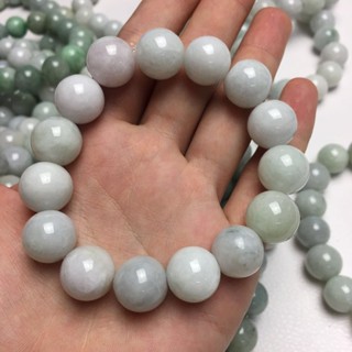 宏雲Hongyun-jf-(1pcs)- 玉器a貨散珠玉石珠手鍊手串珠鍊緬甸翡翠手鍊地攤貨首飾