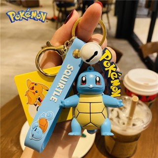 寵物小精靈鑰匙扣皮卡丘動漫可動人偶玩具卡哇伊卡通 Psyduck 娃娃鑰匙圈汽車包掛件兒童禮物