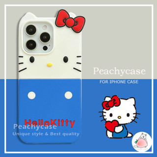 3D可愛的蝴蝶結 Hello Kitty 矽膠手機殼相容 iPhone 16 15 14 13 Pro Max防震軟殼