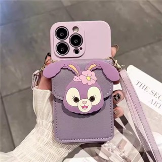 Iphone 16 15 14 13 12 11 Pro Max Plus X XS XR 卡通兔子項鍊繫繩手機殼
