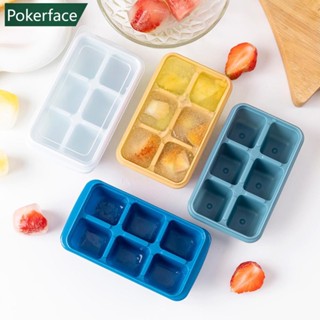 Pokerface 6 格可重複使用冰塊模具易於起飛的冰盤冰箱冰盒夏季果汁飲料葡萄酒雞尾酒威士忌 H6R9