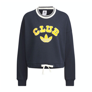 Adidas VRCT Crew W2 JD6374 女 長袖上衣 大學T 黑黃