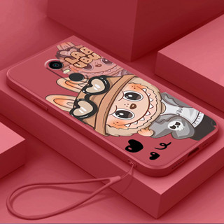 Redmi NOTE 5 Redmi 5 PLUS 手機殼帶掛繩美學矽膠 TPU 軟殼新設計可愛卡通 Labubu 動漫