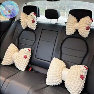 ANAP 可愛 Hello Kitty 汽車座椅頸枕腰墊頭枕腰託汽車座椅靠背紙巾盒汽車扶手盒 EN