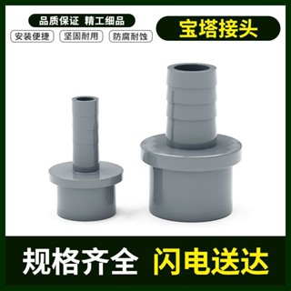 【臺灣熱賣】PVC寶塔外絲直通軟管接頭塑膠灰色6分1寸20轉12變 14 16 8 25 32