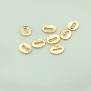 宏雲Hongyun-tl- (100pcs/份)- 14k包金橢圓形閉口片 diy手工飾品配件 金色項鍊手鍊蛋型連接片