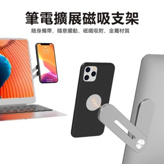 筆電螢幕擴充套件支架 適用筆電/電腦螢幕/MacBook 磁吸旋轉支架 旋轉支架 擴充支架 便攜筆電支架 筆電磁吸式擴充支架