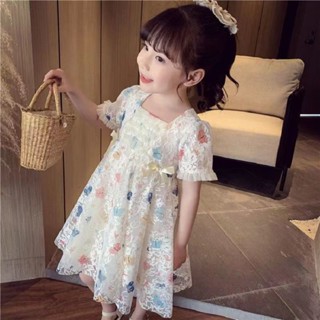 新品現貨女童洋氣兒童裙子公主洋裝新款夏季夏款韓版網紗蕾絲女孩3-8歲20250421