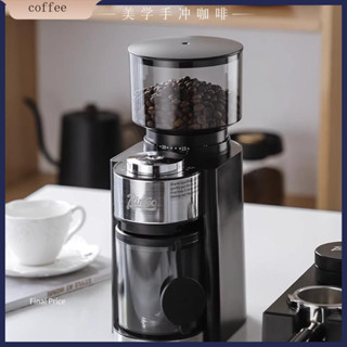 現貨·110V電動磨豆機意式咖啡豆研磨機商用專業臺式磨粉器美規歐規