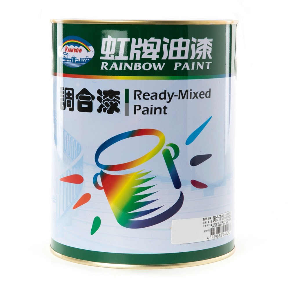 虹牌 彩虹屋調合漆有光 土耳其藍 0.8L
