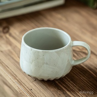 XX新品好看爆款~複古馬克杯陶瓷高顔值早餐陶瓷杯喝水茶杯杯子簡約創意家用咖啡杯 QC2R