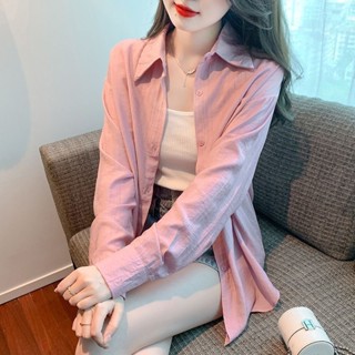 POLO領襯衫防曬服女春夏裝2024年夏季新款寬鬆長袖防曬衣小外套上衣