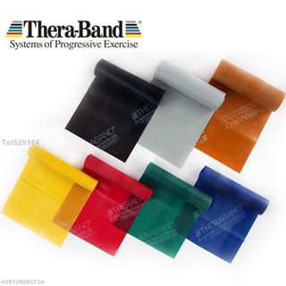 阻力帶 美國賽樂Thera-band含乳膠彈力帶瑜伽拉伸帶康復鍛鍊阻力帶