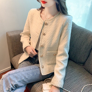 法式氣質小個子短外套女裝秋冬2024年新款小香風時尚洋氣別緻上衣