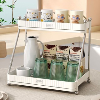 💥可開發票#水盃瀝水雙層收納盃架ins風傢用客廳廚房咖啡盃茶盃酒盃收納神器