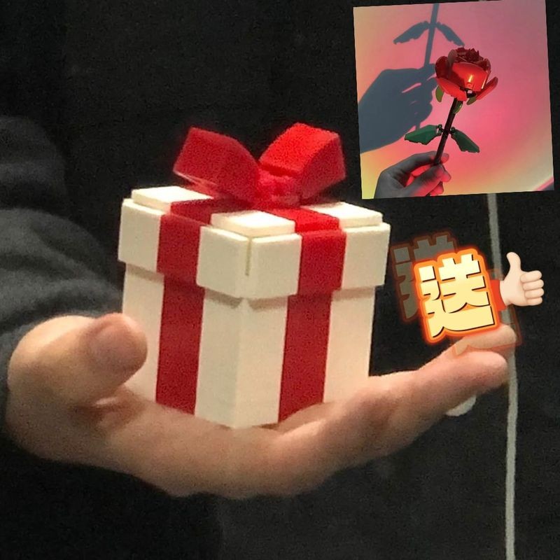 【耶誕禮物】兼容樂高積木蝴蝶結戒指盒香菸打火機模型擺件玩具14