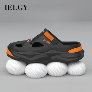 IELGY 破洞鞋男夏季外穿拖鞋耐磨透氣防滑休閒軟底耐髒厚涼鞋