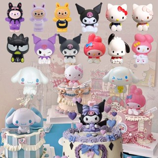 三麗鷗 5 件裝 Labubu & Sanrio Kuromi Pachacco Cinnamoroll 動漫人物模型卡