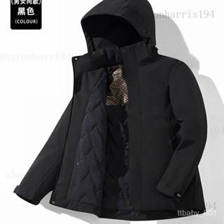 新店促銷 特價#衝鋒衣 登山服 防風防水外套 [店鋪熱銷]鞦鼕季戶外保暖衝鋒衣棉服防風防水男女外套百搭可拆卸帽子rris