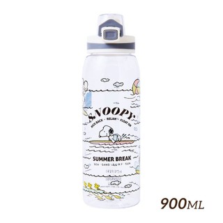 HOUSUXI史努比Tritan彈蓋水瓶/ 900ml eslite誠品
