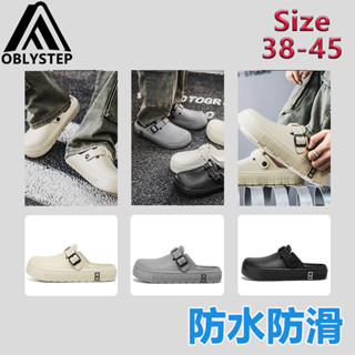【OBL品牌服飾】超軟勃肯鞋 穆勒鞋 防水勃肯鞋 耐磨防滑鞋底 半包拖鞋 沙灘鞋 一腳蹬拖鞋 臺灣出貨